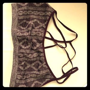 ❤️❤️ S sweater print burgundy strappy bralette❤️❤️